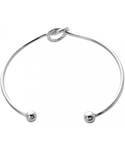 Simple Love Knot Bangle Bracelet Bridesmaid Jewelry Set or Single Silver copper bracelet $10.71 Bracelets