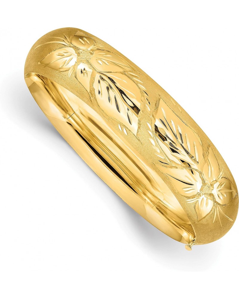 14k Yellow Gold 11/16 Oversize Florentine Engraved Hinged Bangle Bracelet - 8 $855.60 Bracelets