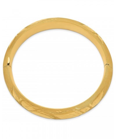 14k Yellow Gold 11/16 Oversize Florentine Engraved Hinged Bangle Bracelet - 8 $855.60 Bracelets