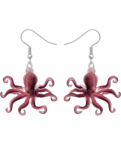 Acrylic Jellyfish Earrings Dangle Jewelry Crab Octopus Whale Turtle Earrings for Women Girls Ocean Animals Summer Gifts Octop...