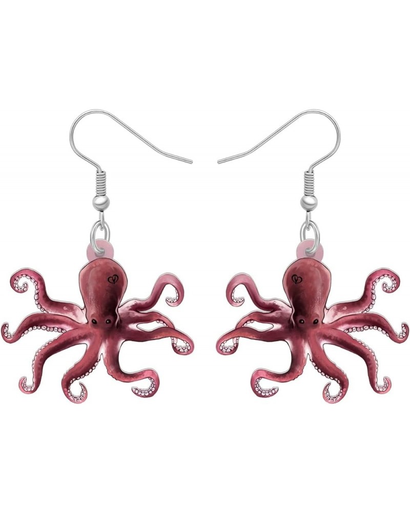 Acrylic Jellyfish Earrings Dangle Jewelry Crab Octopus Whale Turtle Earrings for Women Girls Ocean Animals Summer Gifts Octop...