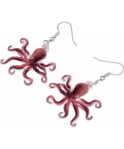 Acrylic Jellyfish Earrings Dangle Jewelry Crab Octopus Whale Turtle Earrings for Women Girls Ocean Animals Summer Gifts Octop...