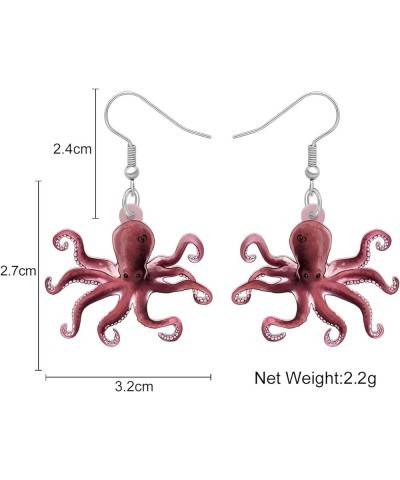 Acrylic Jellyfish Earrings Dangle Jewelry Crab Octopus Whale Turtle Earrings for Women Girls Ocean Animals Summer Gifts Octop...