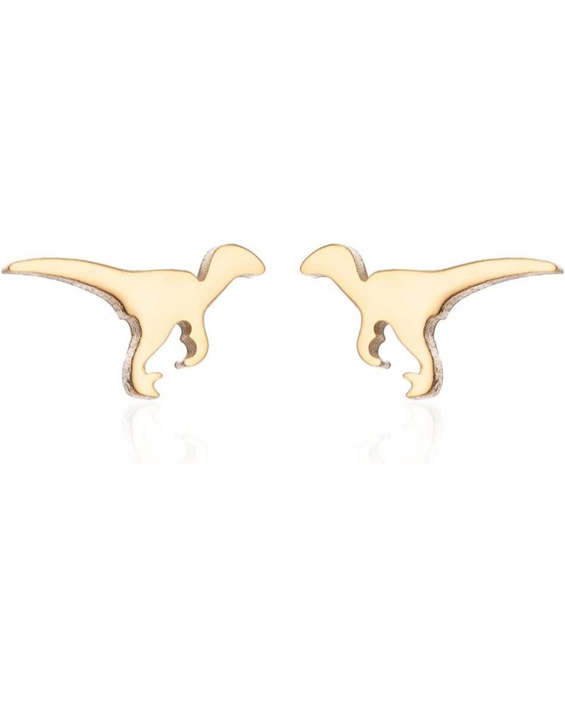 Minimalist Small Dinosaur Stud Earrings for Women Girls Stainless Steel Hypoallergenic Tiny Cute Animal Dragon Cartilage Trag...