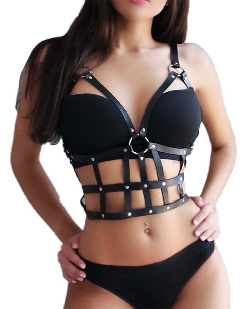 Punk Leather Body Belt Suspenders Lingerie Gothic Garter Belts Party Halloween Body Chain Black10 $12.47 Body Jewelry