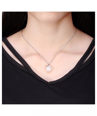 Charm Apple Pendant Collarbone Necklace Teacher Appreciation Gifts for Women Created White Jade Necklace YL007-White $6.75 Ne...