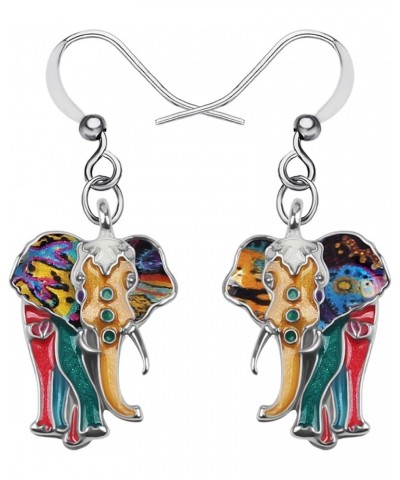 Cute Floral Enamel Dangle Africa Elephant Earrings Gifts for Women Teens Girls Jewelry Novelty Funny Charms Multicolor $8.95 ...