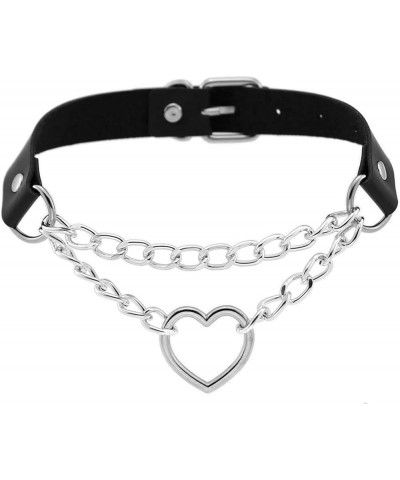 Cosplay Sexy Jewelries,Collar and Leash Sets For Women Ladies Pets Black+love Heart Chain $8.50 Necklaces