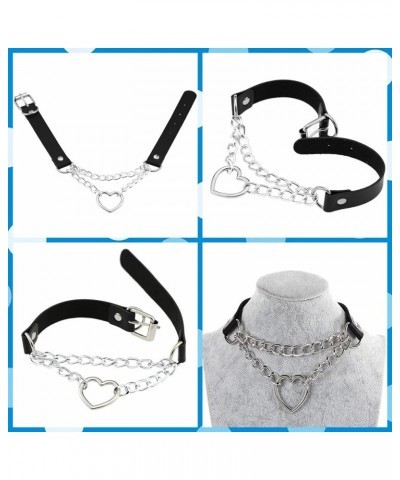 Cosplay Sexy Jewelries,Collar and Leash Sets For Women Ladies Pets Black+love Heart Chain $8.50 Necklaces