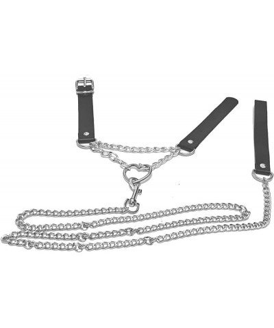 Cosplay Sexy Jewelries,Collar and Leash Sets For Women Ladies Pets Black+love Heart Chain $8.50 Necklaces