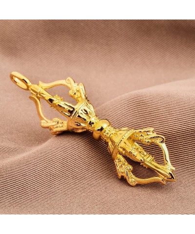 Tibetan Treasures - 10K Gold Vajra Pendant, Symbol of Power and Wisdom… 10K Yellow Gold L $157.32 Pendants