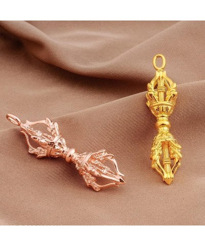 Tibetan Treasures - 10K Gold Vajra Pendant, Symbol of Power and Wisdom… 10K Yellow Gold L $157.32 Pendants