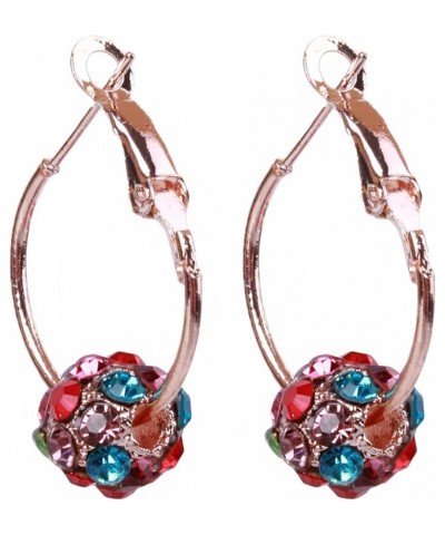 Crystal Ball Earrings Sparkly Colorful Cubic Zirconia Drop Dangle Ball Earrings Rose gold diamond $4.29 Earrings