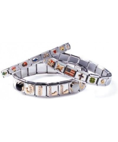 Rhinestone 9mm Italian Charm Bracelet Link Choose Your Birthday Birthstone Charm June $8.54 Bracelets