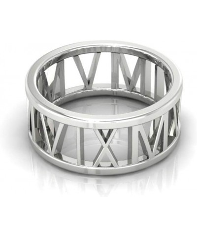 Custom Roman Numeral Wedding Date Band, Personalized Band, Comfort Fit Band, Roman Numeral Ring, Engagement Ring Set, Bridal ...