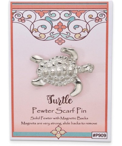 Pewter Turtle Magnetic Scarf Pin Brooch Q-GM20620 $12.60 Brooches & Pins