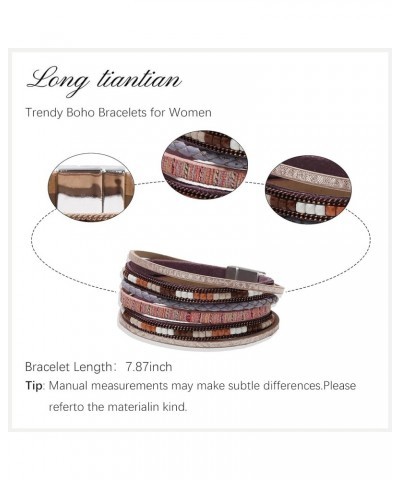 Bracelets for Women Trendy Teen Girl Gifts Trendy Stuff Boho Bracelets Leather Bracelets for Women Cuff Stackable Bracelets M...