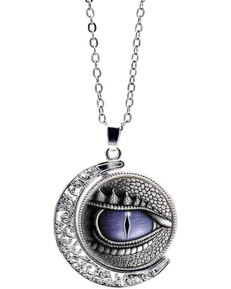 Necklace Chain for Women Girls, Unisex Rotatable Dragon Eye Hollow Moon Pendant Long Chain Necklace Jewlery Pendant Necklace ...