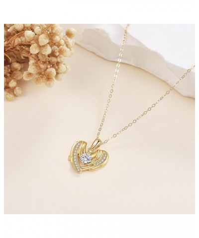 14K Gold Necklace Real Gold Pendant Christmas Jewelry Gifts for Women Girls E2-Angel Wings $86.95 Necklaces