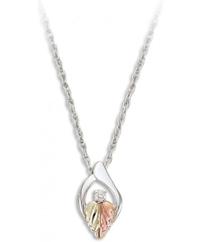 Landstroms Black Hills Silver Pendant Necklace with a bright .02 TW Diamond $51.68 Necklaces