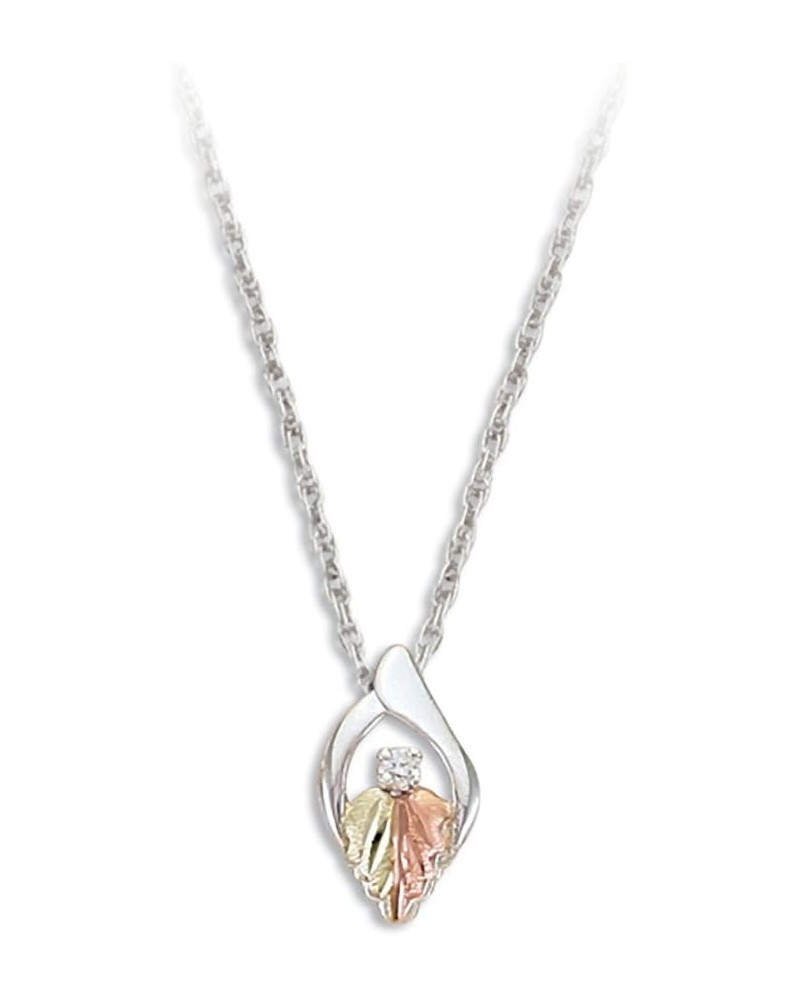 Landstroms Black Hills Silver Pendant Necklace with a bright .02 TW Diamond $51.68 Necklaces