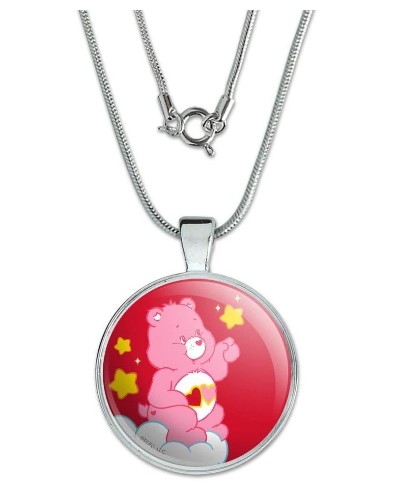 Care Bears Love-A-Lot Bear 1" Pendant with Sterling Silver Plated Chain $9.67 Necklaces