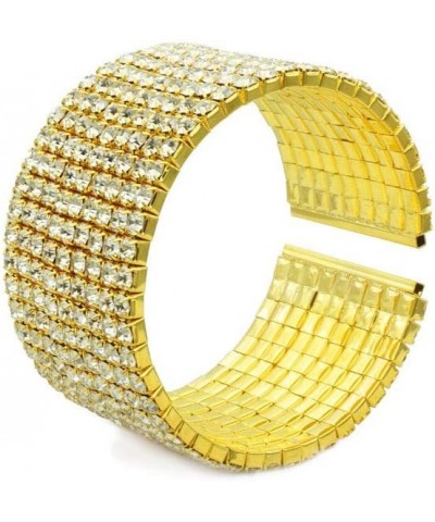 Womens Rhinestones Wide Cuff Bracelet Bangles Silver and Gold Tone Wedding Party Jewelry Gold 9 $8.84 Bracelets