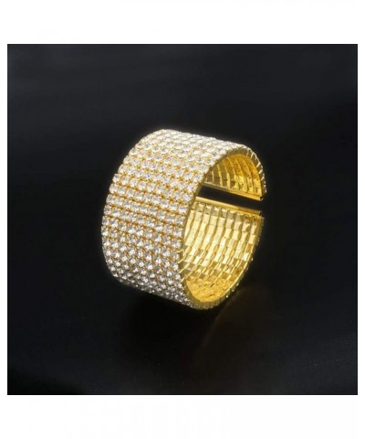 Womens Rhinestones Wide Cuff Bracelet Bangles Silver and Gold Tone Wedding Party Jewelry Gold 9 $8.84 Bracelets