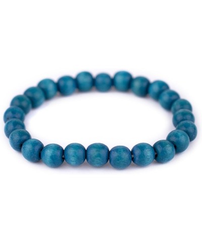 Wood Stretch Bracelet, Yellow - Stackable Beaded Jewelry, Unisex for Men & Women Medium Beads Aqua Blue $7.37 Bracelets