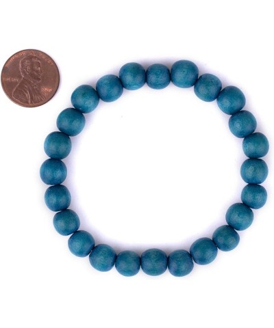 Wood Stretch Bracelet, Yellow - Stackable Beaded Jewelry, Unisex for Men & Women Medium Beads Aqua Blue $7.37 Bracelets