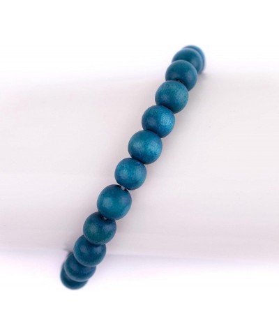 Wood Stretch Bracelet, Yellow - Stackable Beaded Jewelry, Unisex for Men & Women Medium Beads Aqua Blue $7.37 Bracelets