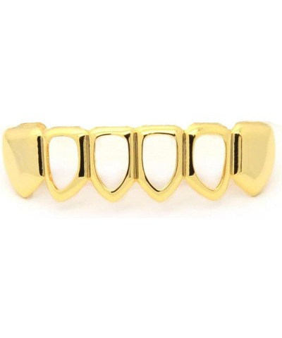 New Custom Fit 18K Gold Plated Vampire Four Open Face Gold Grillz Set For Christmas gift BOTTOM $6.71 Body Jewelry