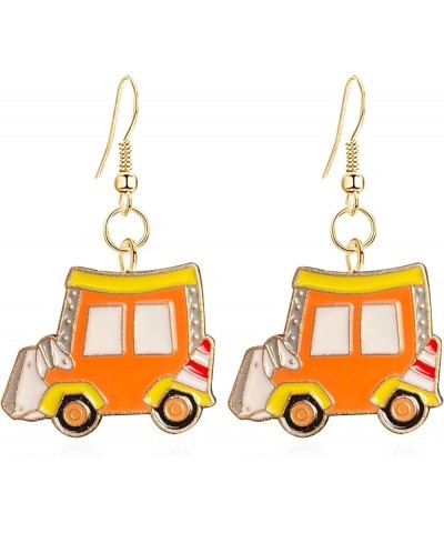 School Bus Dangle Earrings Cute Alloy Yellow School Bus Drop Earring Funny Cartoon Car Bus Statement Earring for Teachers Stu...