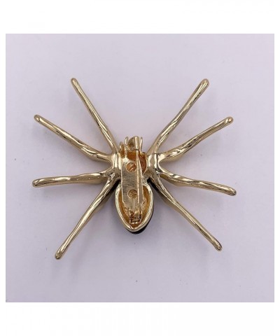 Halloween Fashion Rhinestone Enamel Spider Brooch Pin Gold Tone Black $7.14 Brooches & Pins