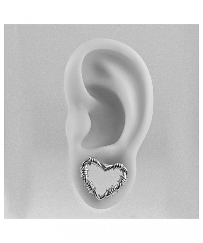 2PCS Heart Ear Tunnels Plugs 316 Stainless Steel Hypoallergenic Earrings Gauges Expanders for Stretched Piercing Body Jewelry...