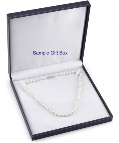 14K Gold 6.0-6.5mm Round Genuine White Japanese Akoya Saltwater Cultured Pearl Necklace for Women 17.0 Inches White Gold $529...