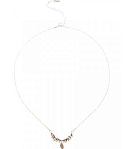 Tiara Pearl Pendant Necklace in Taupe Grey and Silver $35.20 Necklaces