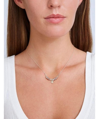 Tiara Pearl Pendant Necklace in Taupe Grey and Silver $35.20 Necklaces