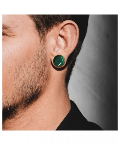 Double Flared Concave Saddle Glass Plugs 0GA (8mm), Green $10.82 Body Jewelry