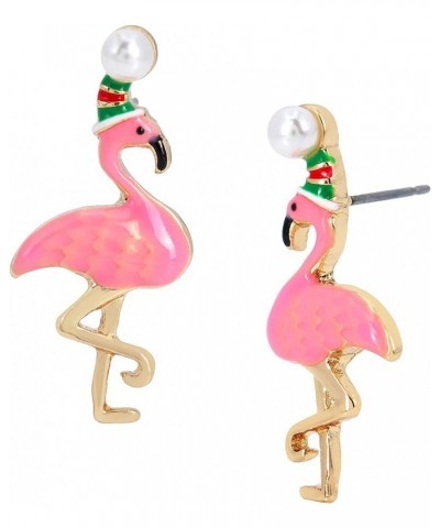 Flamingo Stud Earrings PINK $10.13 Earrings