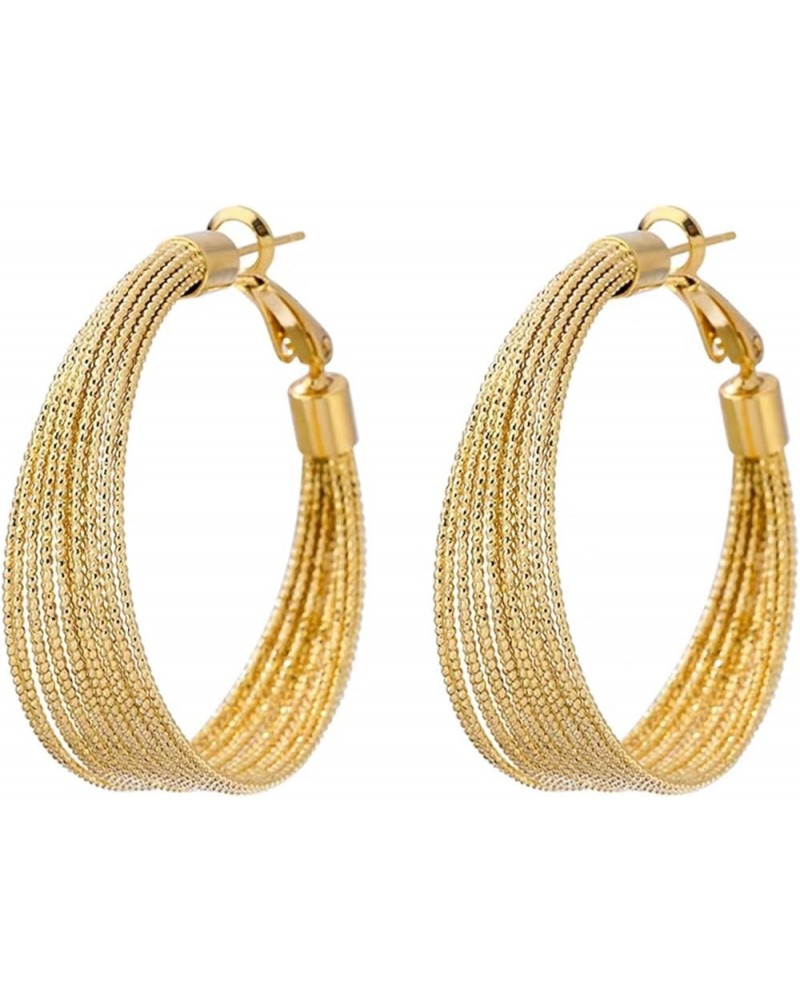 Hoop Earrings for Women, Vintage Multi Layers Alloy Large Circle Ear Drop Dangle Women Hook Earrings Fashion Vintage Circular...