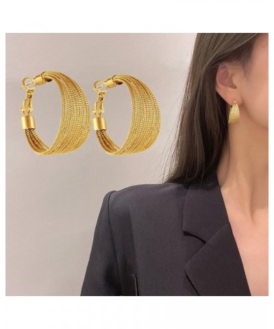 Hoop Earrings for Women, Vintage Multi Layers Alloy Large Circle Ear Drop Dangle Women Hook Earrings Fashion Vintage Circular...