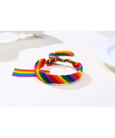 Various Style Gay & Lesbian LGBT Pride Braided Macrame Bracelet Bulk Rainbow Pride Parade Accessory Wristband Handmade Pride ...