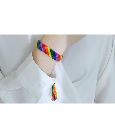 Various Style Gay & Lesbian LGBT Pride Braided Macrame Bracelet Bulk Rainbow Pride Parade Accessory Wristband Handmade Pride ...