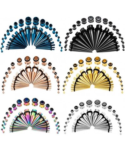 36 PCS Ear Tapers Stretching Kit Stainless Steel Gauges Plugs Tools Set Eyelet 14g-00g RoseGold $11.00 Body Jewelry