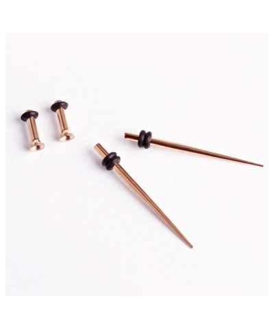 36 PCS Ear Tapers Stretching Kit Stainless Steel Gauges Plugs Tools Set Eyelet 14g-00g RoseGold $11.00 Body Jewelry