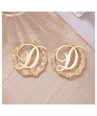 Custom Bamboo Earrings for Women Girls Name Earrings Personalized 18K Gold Plated Customized Earrings Fashion Jewelry Gifts 2...