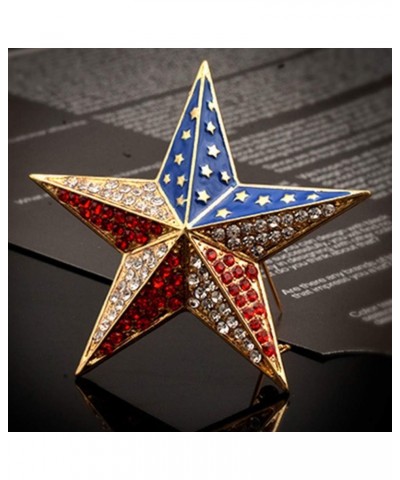 2pcs American Flag Brooch Wedding Jewelry Supplies Bridal Lapel Pins Rhinestone Star Lapel Pin Alloy Badge Rhinestone Brooch ...