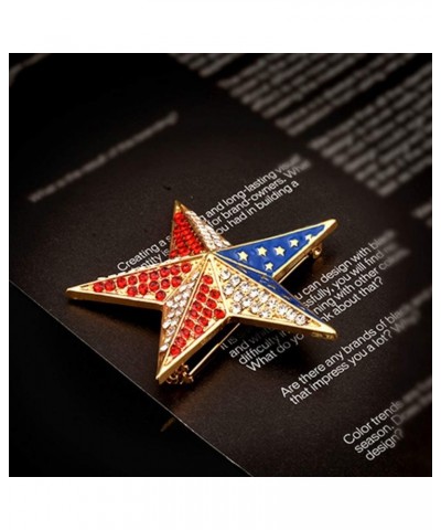 2pcs American Flag Brooch Wedding Jewelry Supplies Bridal Lapel Pins Rhinestone Star Lapel Pin Alloy Badge Rhinestone Brooch ...