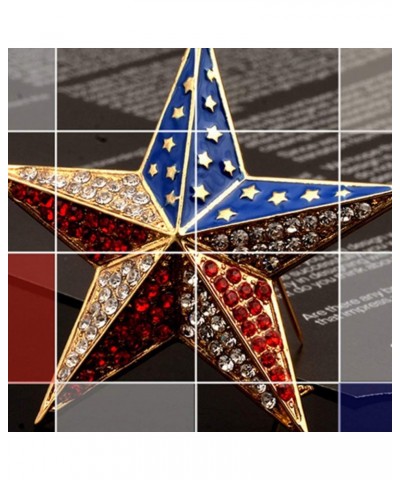 2pcs American Flag Brooch Wedding Jewelry Supplies Bridal Lapel Pins Rhinestone Star Lapel Pin Alloy Badge Rhinestone Brooch ...